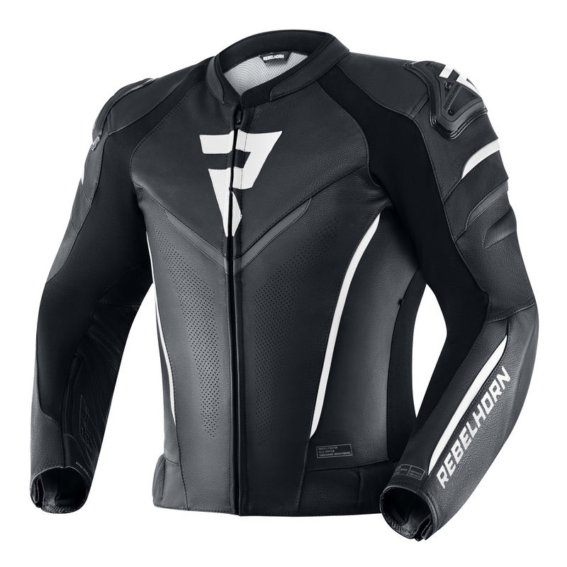 Rebelhorn Fighter schwarz-weiße Motorradjacke Ausverkauf