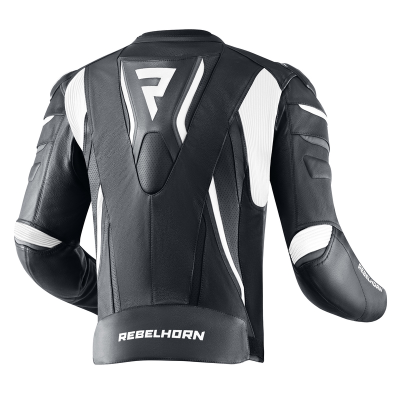 Rebelhorn Fighter schwarz-weiße Motorradjacke Ausverkauf