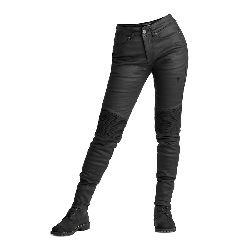 Damen Motorradjeans PANDO MOTO Kusari Kev schwarz Ausverkauf