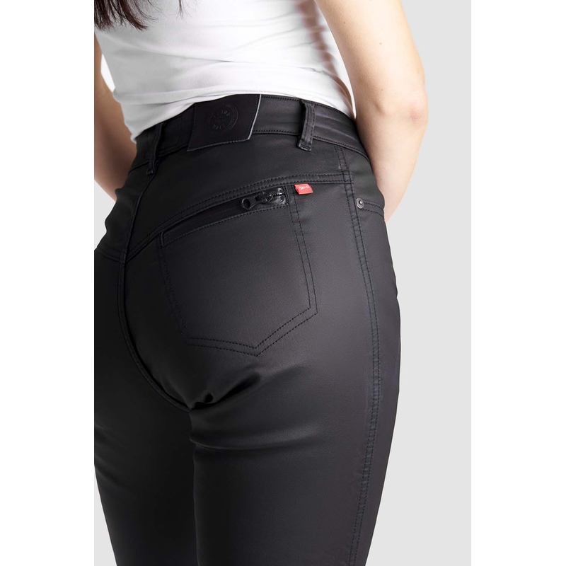 Damen Motorradjeans PANDO MOTO Kusari Kev schwarz Ausverkauf