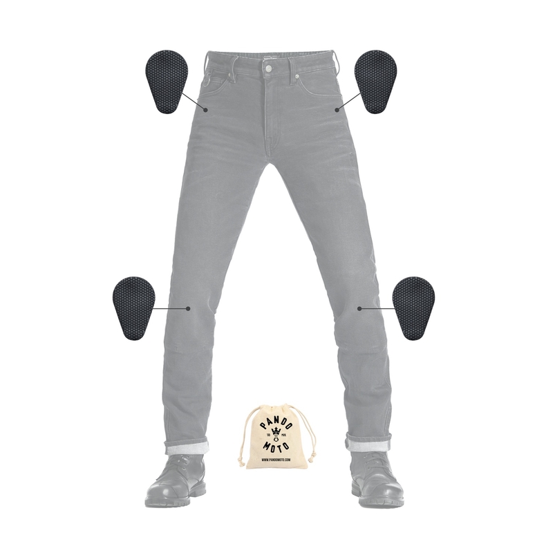 Motorradjeans PANDO MOTO Boss Dyn schwarz Ausverkauf