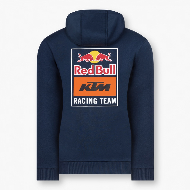 Damen KTM Backprint Red Bull Zip Sweatshirt blau Ausverkauf