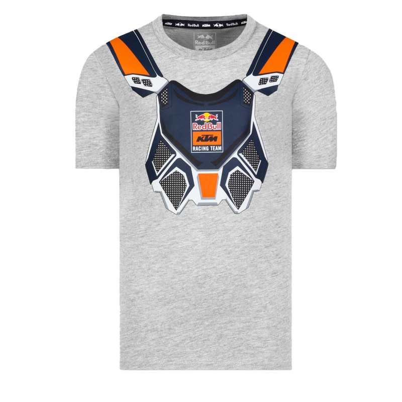 Kinder-T-Shirt KTM Rock Solid Red Bull grau Ausverkauf