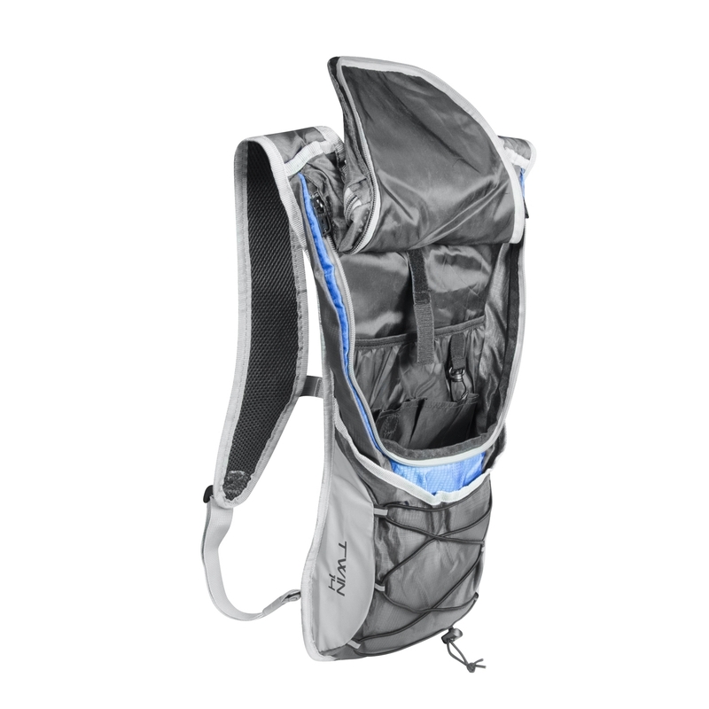 Radsport-Rucksack FORCE Twin 14 l grau-blau Ausverkauf