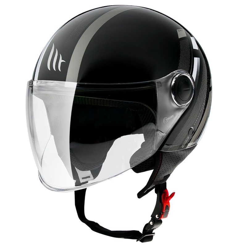 MT Street Scope D2 offener Motorradhelm schwarz-grau glänzend Ausverkauf