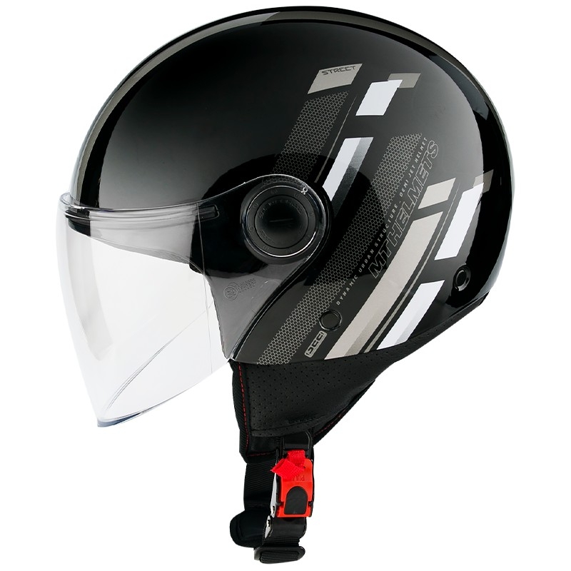 MT Street Scope D2 offener Motorradhelm schwarz-grau glänzend Ausverkauf