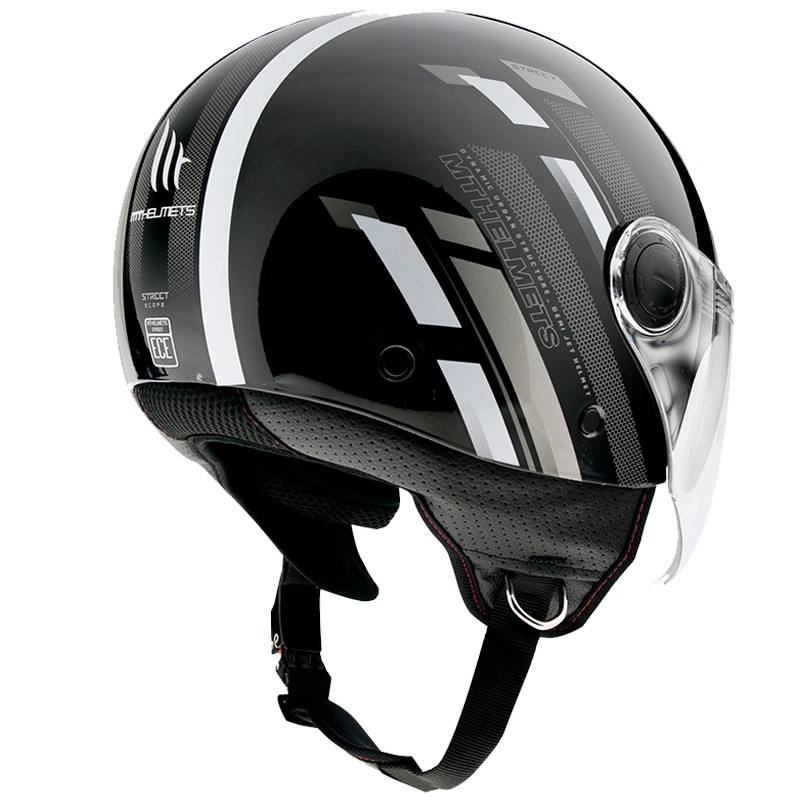 MT Street Scope D2 offener Motorradhelm schwarz-grau glänzend Ausverkauf