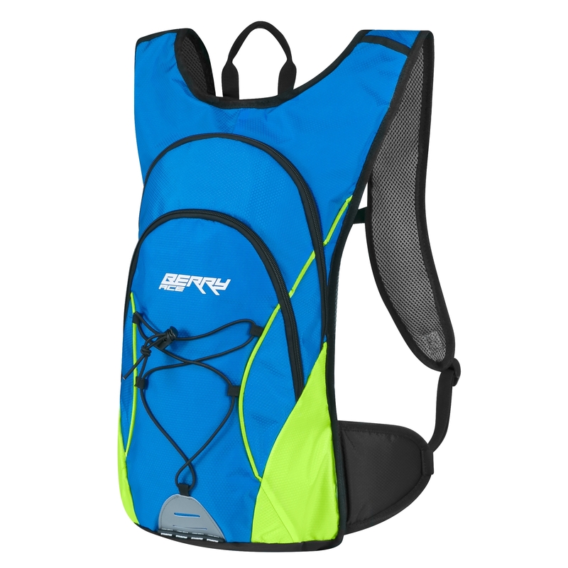 Radsport-Rucksack FORCE Berry Ace 12 l blau-fluo grün Ausverkauf
