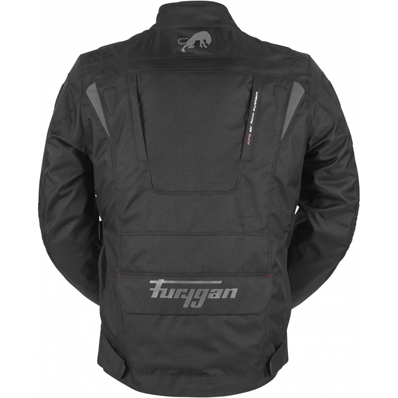 Furygan Apalaches Schwarze Motorradjacke Ausverkauf