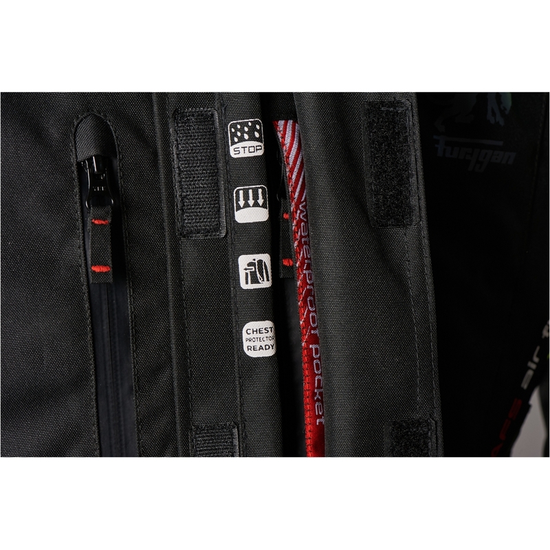 Furygan Apalaches Schwarze Motorradjacke Ausverkauf