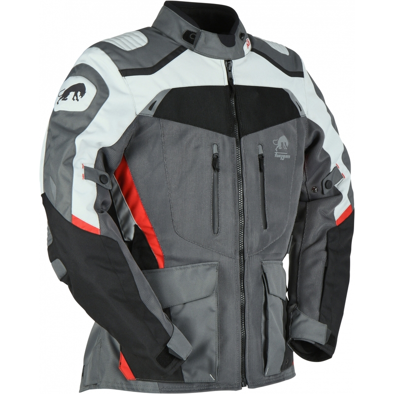 Furygan Apalaches Vented 2-in-1 Grau-Rot-Schwarz Motorradjacke