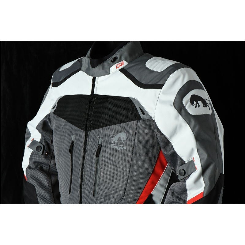 Furygan Apalaches Vented 2-in-1 Grau-Rot-Schwarz Motorradjacke