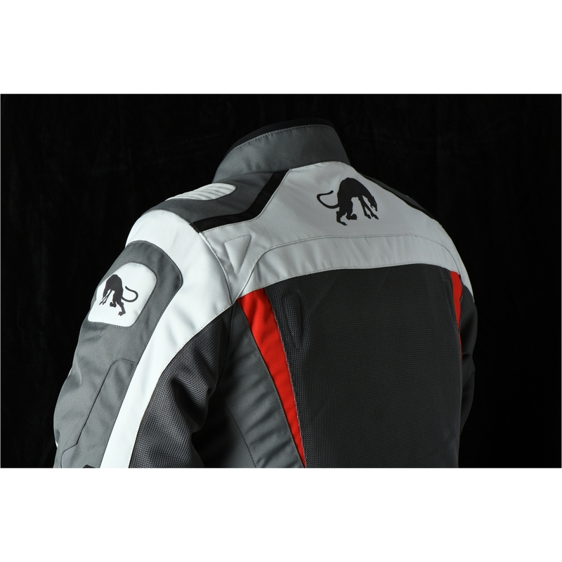 Furygan Apalaches Vented 2-in-1 Grau-Rot-Schwarz Motorradjacke
