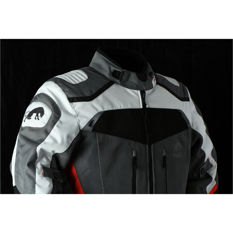 Furygan Apalaches Vented 2-in-1 Grau-Rot-Schwarz Motorradjacke