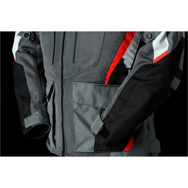 Furygan Apalaches Vented 2-in-1 Grau-Rot-Schwarz Motorradjacke
