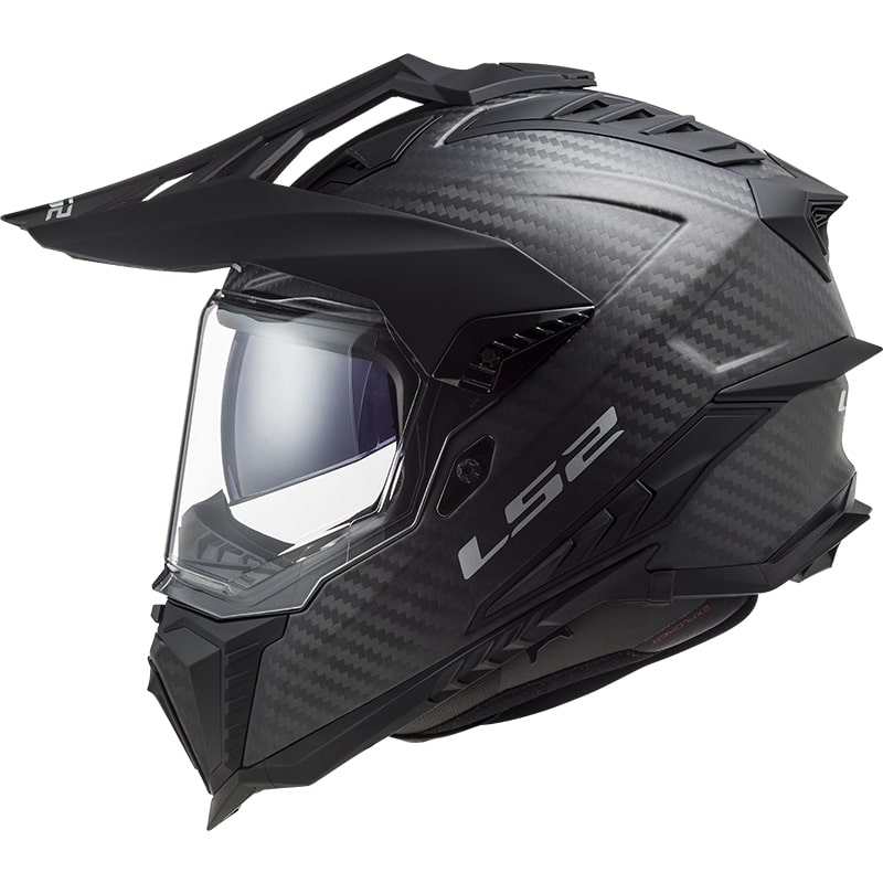 Enduro-Helm LS2 MX701 Explorer C Solid Carbon Schwarz Matt