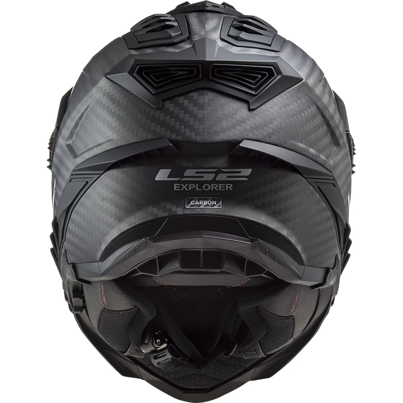 Enduro-Helm LS2 MX701 Explorer C Solid Carbon Schwarz Matt