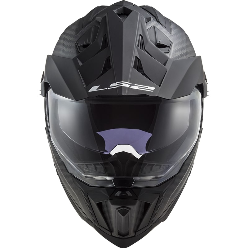 Enduro-Helm LS2 MX701 Explorer C Solid Carbon Schwarz Matt