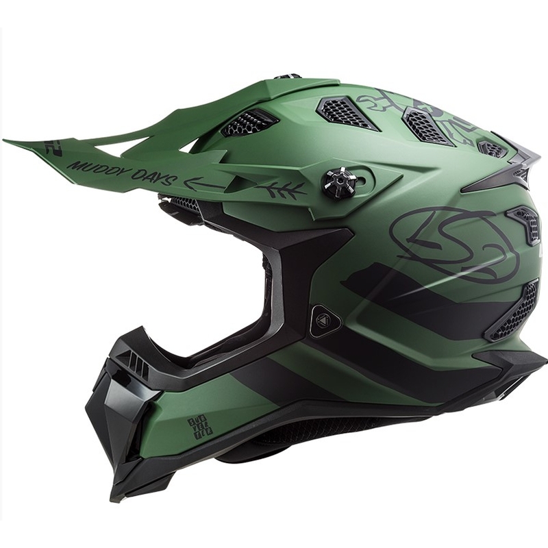 Motocross Helm LS2 MX700 Subverter Cargo grün matt