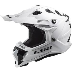 Motocross Helm LS2 MX700 Subverter Single Mono weiß glänzend
