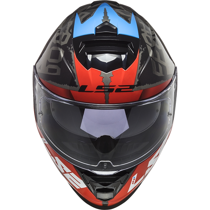 LS2 FF800 Storm Sprinter schwarz-rot-titan Integral Motorradhelm