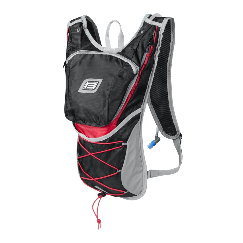 Radsport-Rucksack FORCE Twin Plus 14 l schwarz-rot mit Hydrovac Ausverkauf