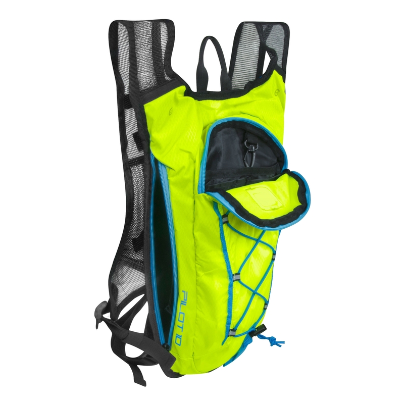 Radsport-Rucksack FORCE Pilot Plus 10 l fluo gelb mit Hydrovac Ausverkauf