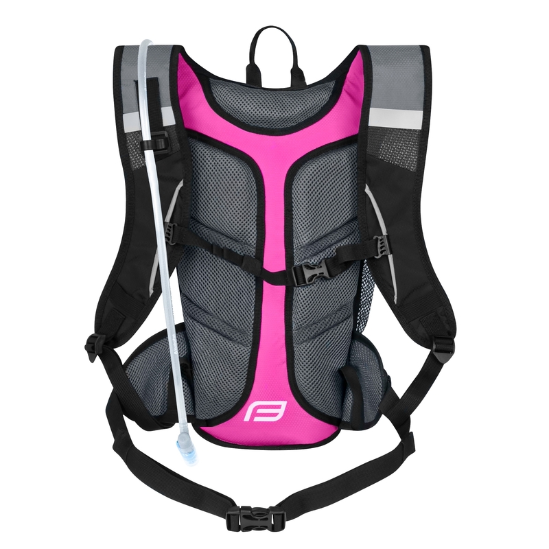 Radfahren Rucksack FORCE Aron Ace Plus 10 l rosa-grau mit hydrovac Ausverkauf