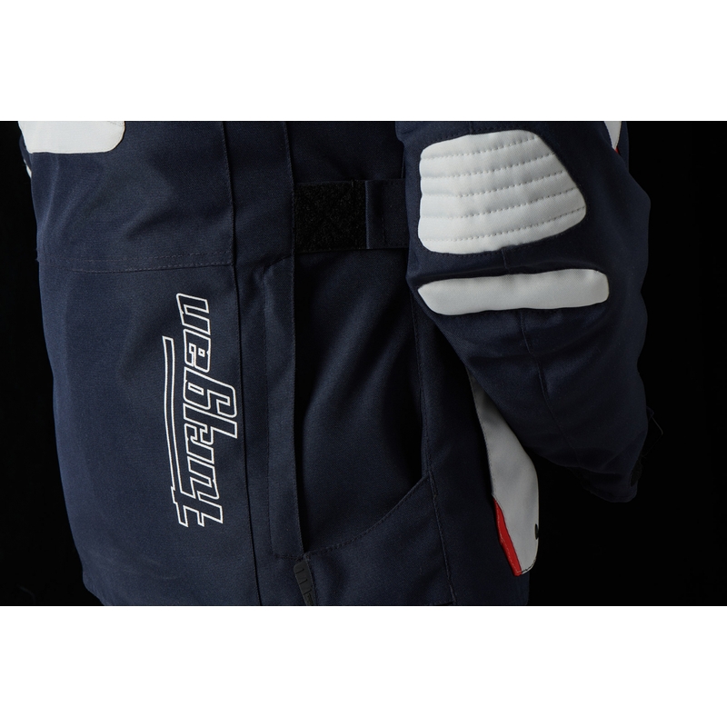 Frauen Furygan Apalaches Rot, Weiß und Blau Motorrad Jacke