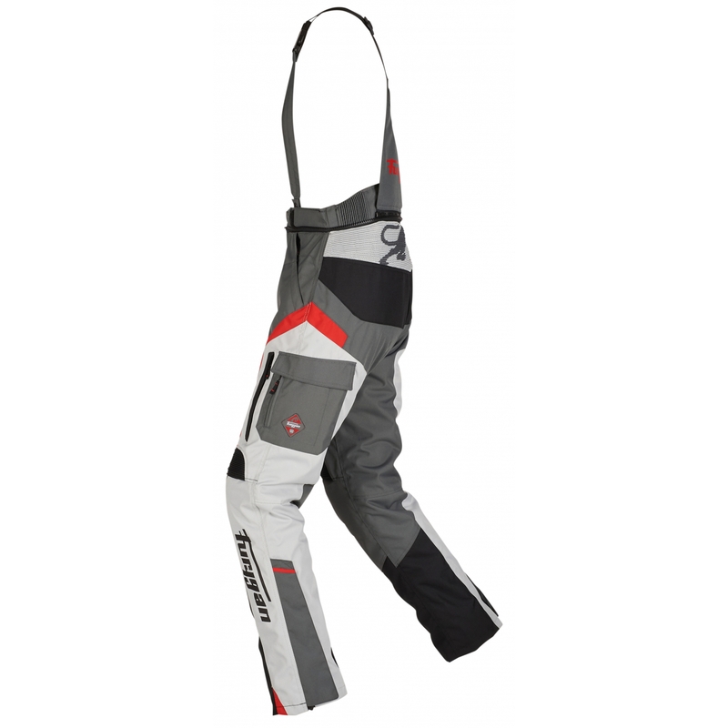 Furygan Apalaches schwarz-weiß-rot-graue Motorradhose Ausverkauf