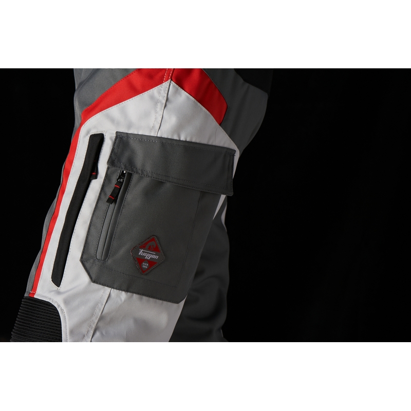 Furygan Apalaches schwarz-weiß-rot-graue Motorradhose Ausverkauf