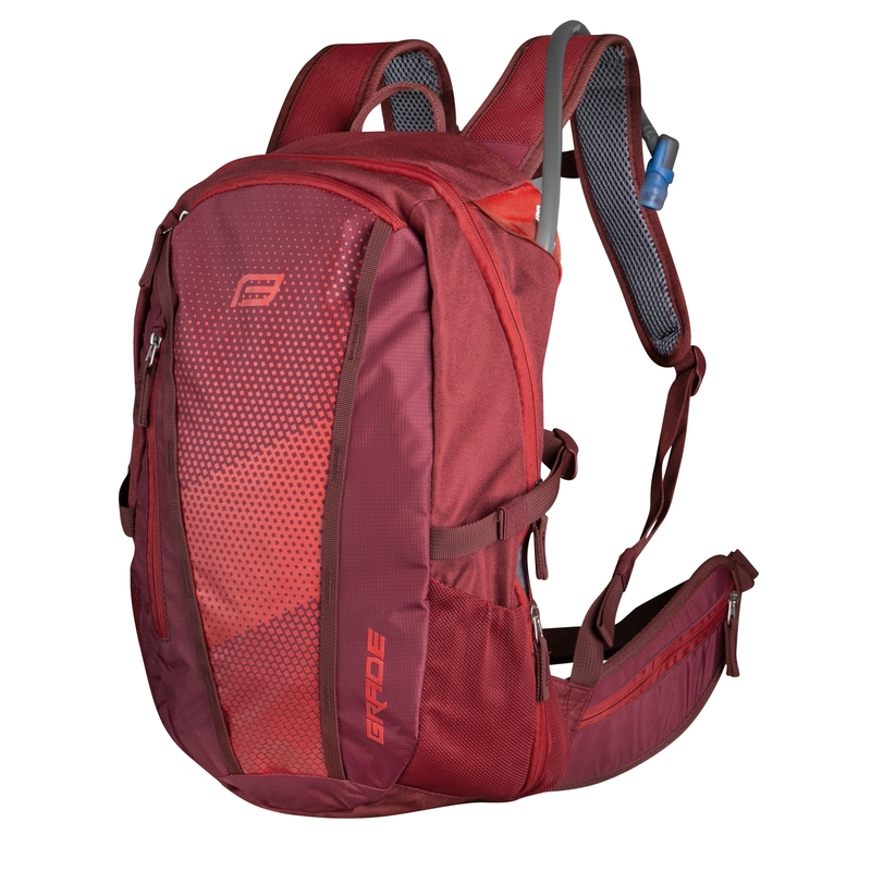 Radsport-Rucksack FORCE Grade Plus 22 l rot mit Hydrovac Ausverkauf