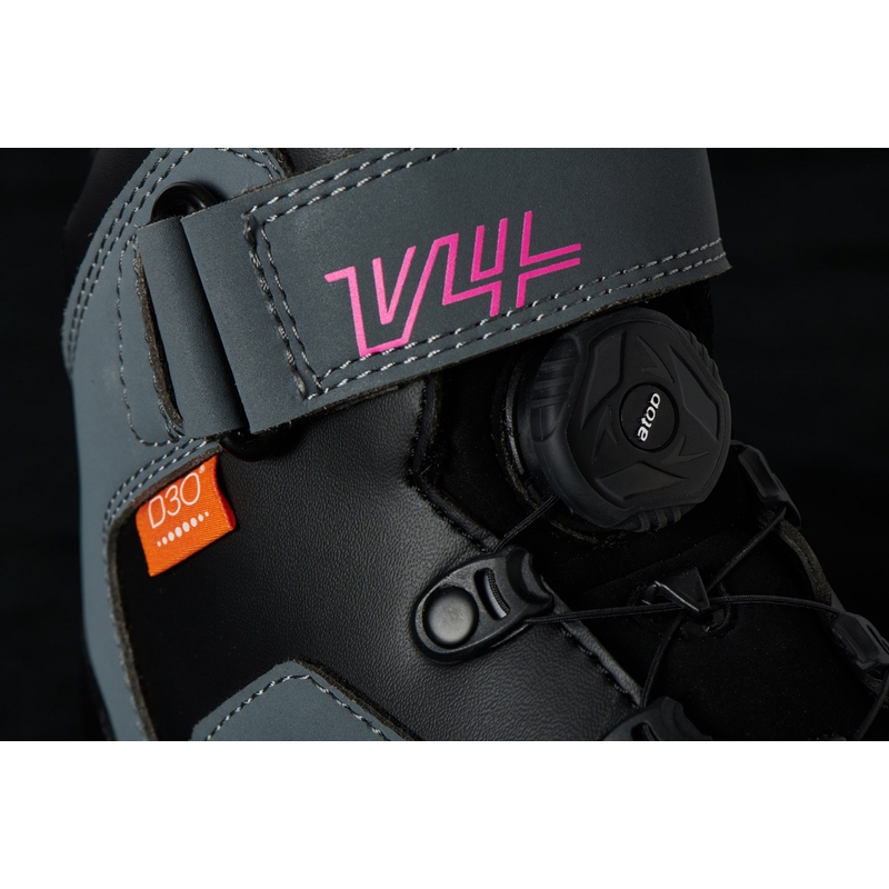 Damen Furygan V4 Easy D3O Schwarz-Grau-Rosa Motorradstiefel