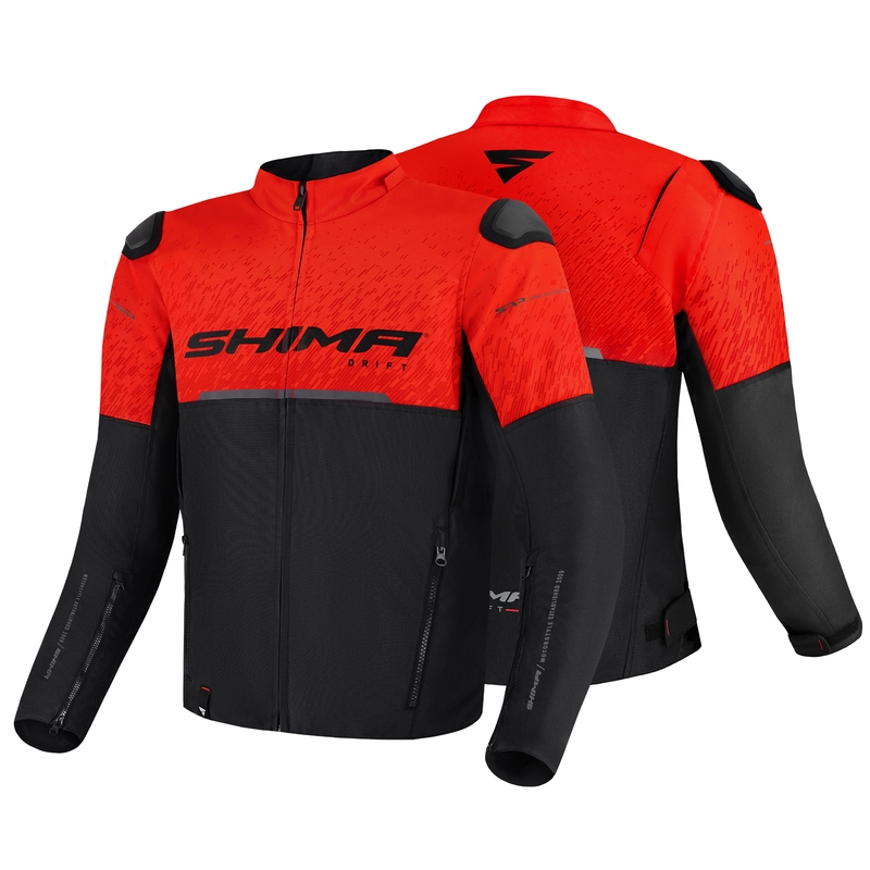 Motorradjacke Shima Drift schwarz-rot