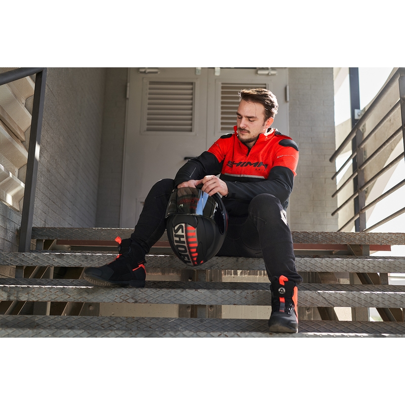 Motorradjacke Shima Drift schwarz-rot