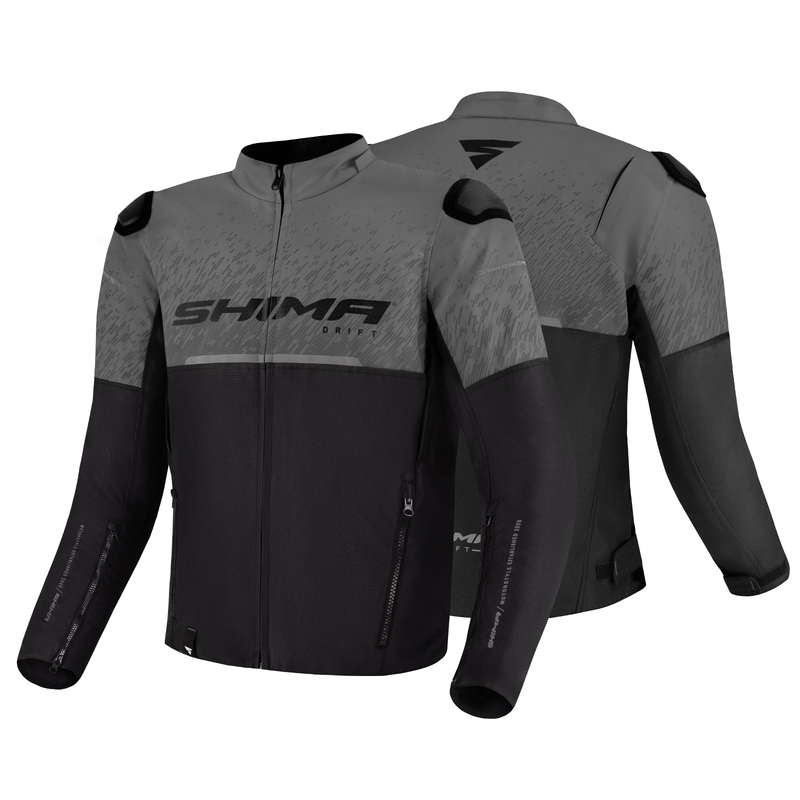 Motorradjacke Shima Drift schwarz-grau