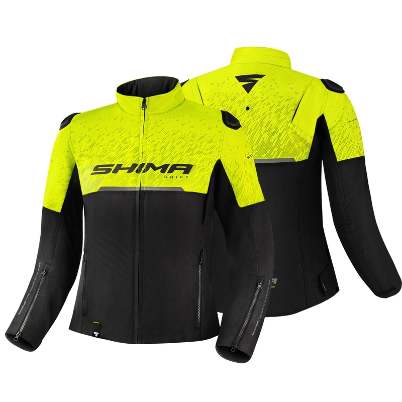 Damen Motorradjacke Shima Drift schwarz-fluo gelb