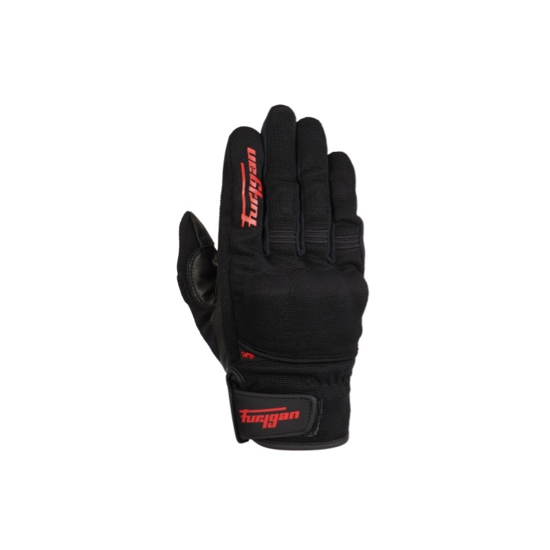 Damen Furygan Jet D3O Schwarz und Rot Motorradhandschuhe