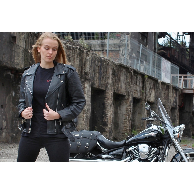RSA Frauen Leder kurvige Jacke Ausverkauf
