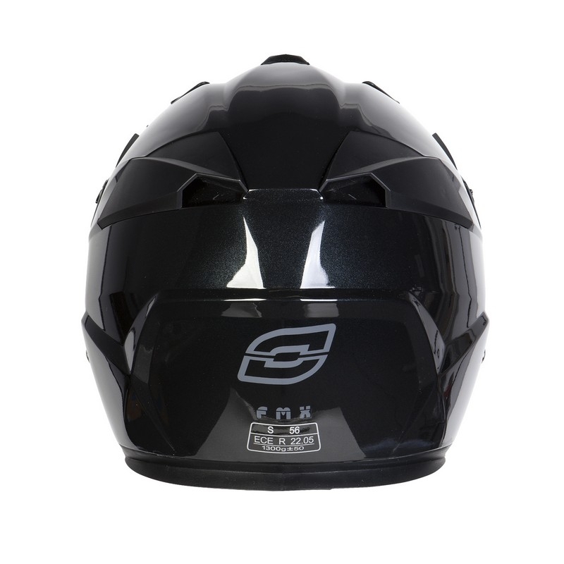 Motocross Motorradhelm Ozone FMX schwarz glänzend Ausverkauf