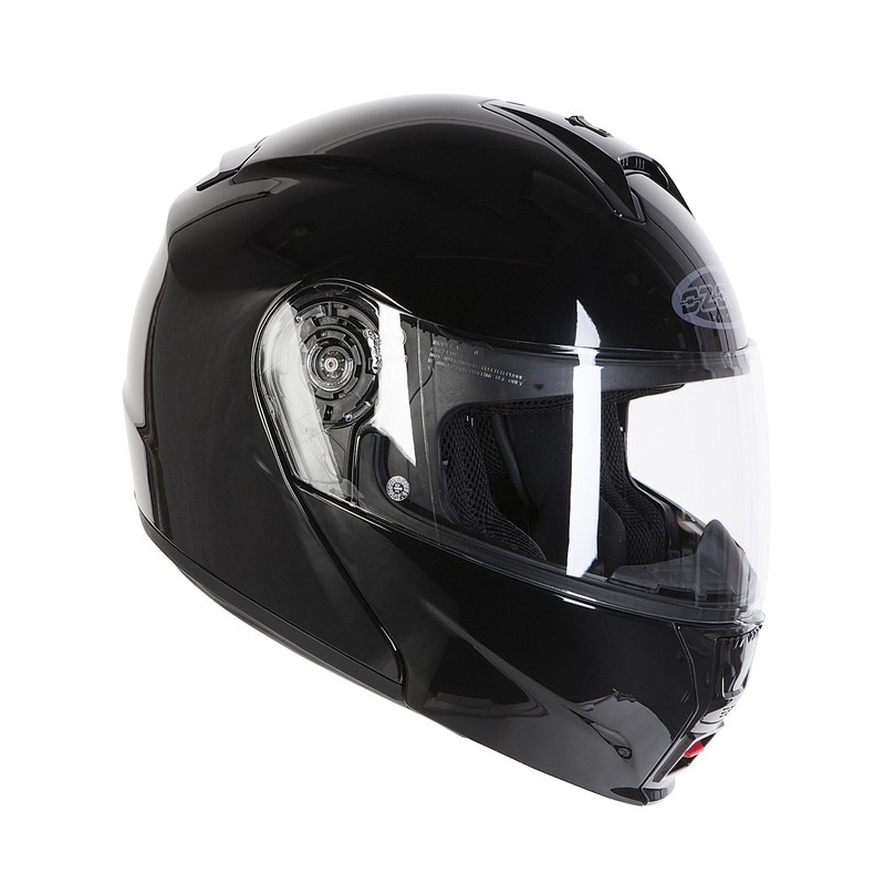 Ozone FP-01 schwarz glänzend tip-up Motorradhelm Ausverkauf