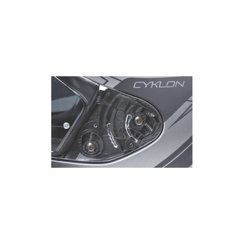 Cassida Cyklon Motorradhelm - schwarz/silber Titanium