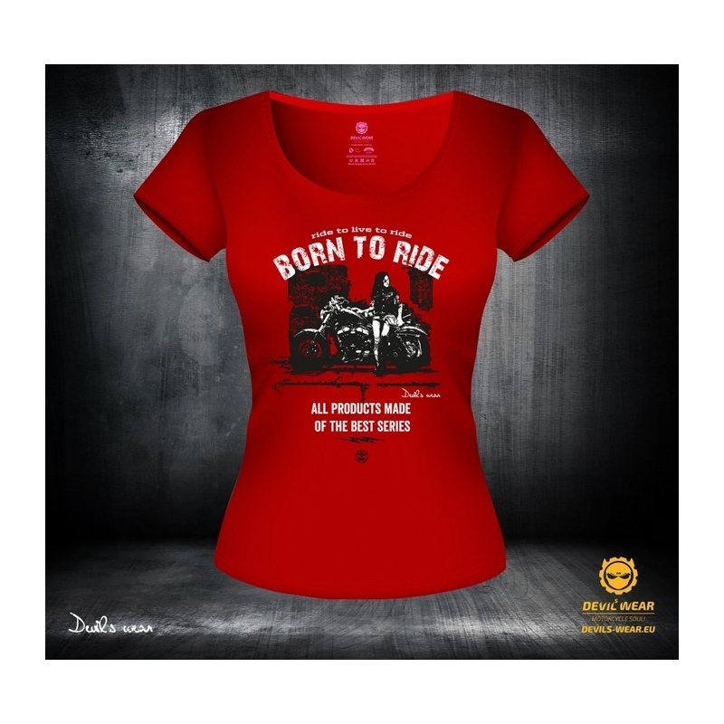 Devils Wear Women's T-Shirt - Ride To Live To Ride Ausverkauf