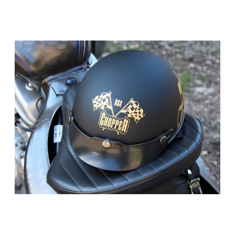 Motorradhelm Braincap RSA Flagge schwarz matt