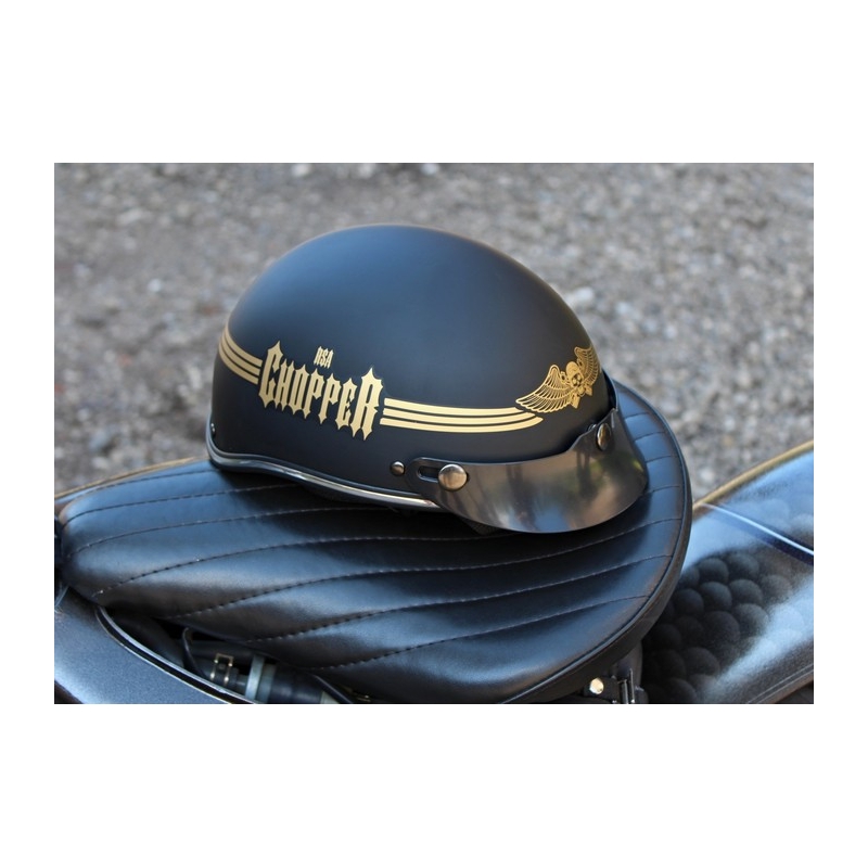 Braincap Helm RSA Skull schwarz matt
