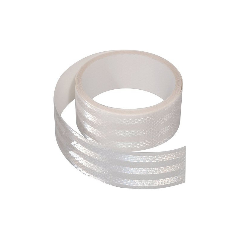 Selbstklebendes reflektierendes Band 5m x 5cm weiß (Rolle 5m)