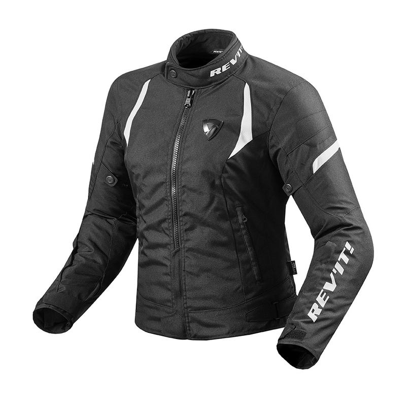 Damen Revit Jupiter 2 Schwarz-Weiß Motorradjacke Ausverkauf