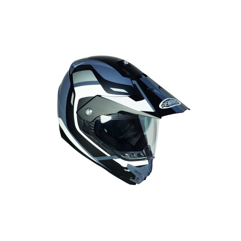 Endurohelm mit Sonnenblende Ozone MXT-01 schwarz-grau Ausverkauf