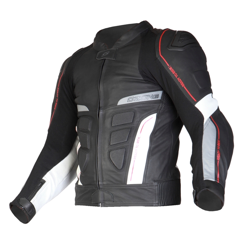 Ozone Grip Motorradjacke - schwarz/weiß
