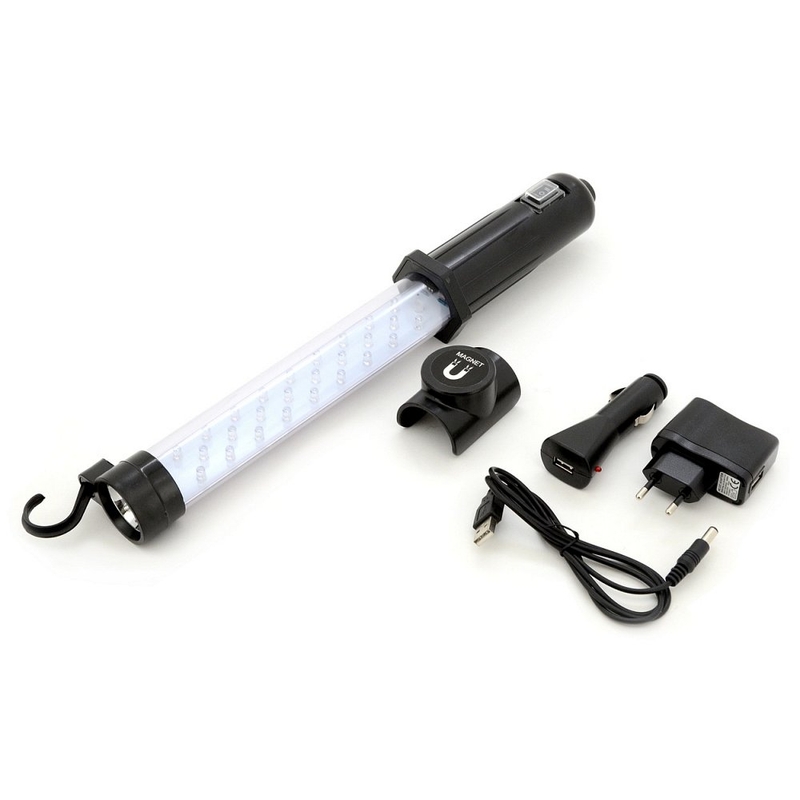 Taschenlampenhalterung 27+7LED wiederaufladbar 12/220V Li-on 1200mAh